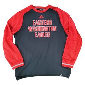 EASTERN WASHINGTON EAGLES Shirt Mens Large Black Red ADIDAS College Football